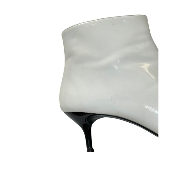 WhiteT Zara Trafaluc Patent Leather Pointed oe Ankle Boots - Size 38 - 7.5 - Picture 10 of 11